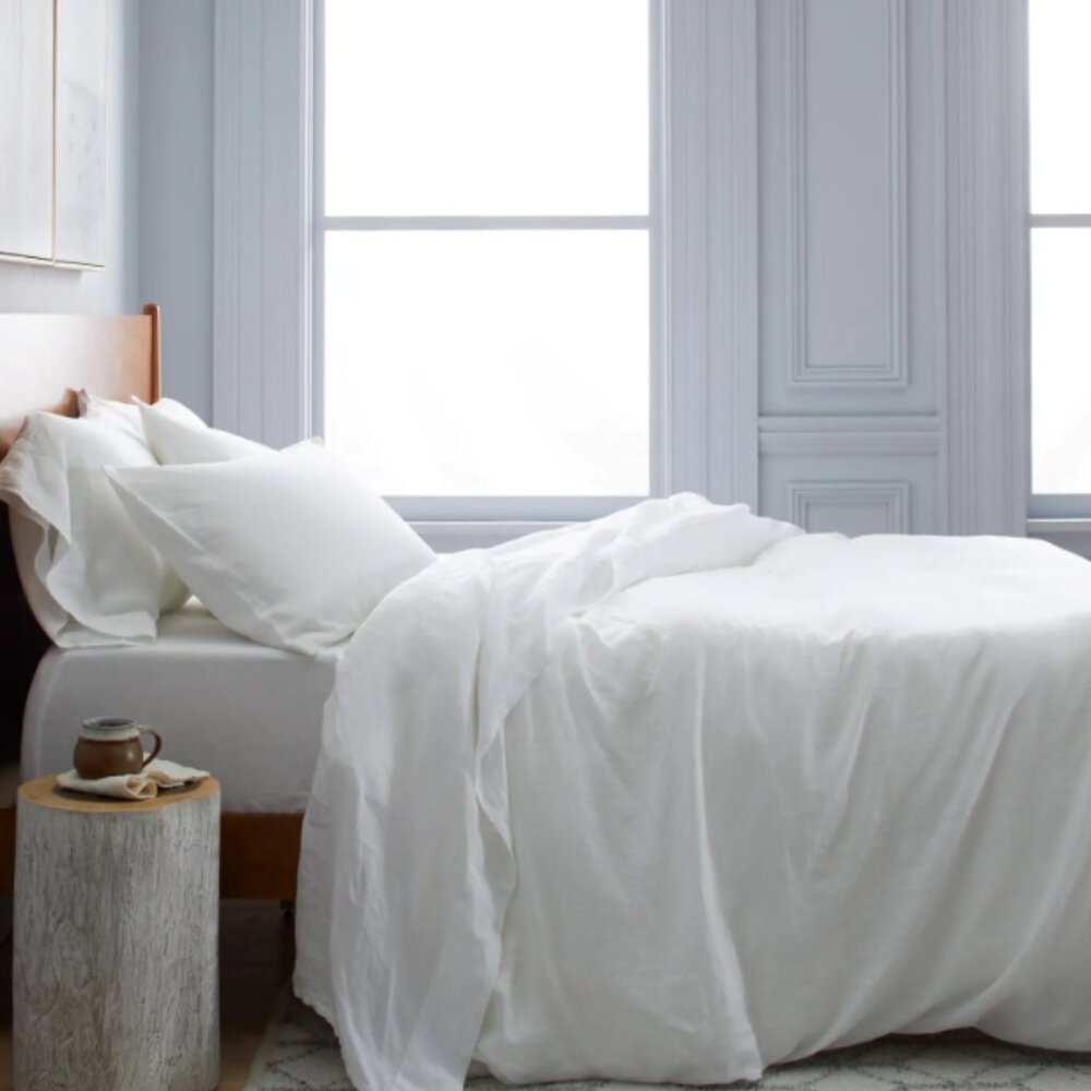 NWOT QUINCE European Linen Duvet Cover Set Full/Queen White 5⭐ Reviews $189